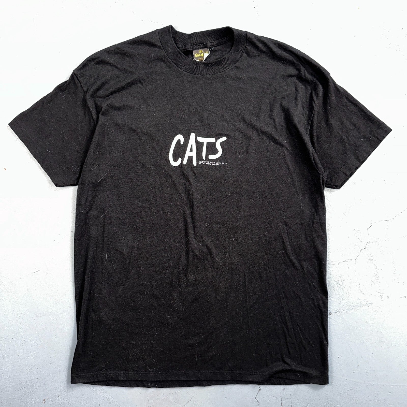 Cats Touch Of Gold Original VTG T Shirt 1981 Black Musical Rare Single Stitch