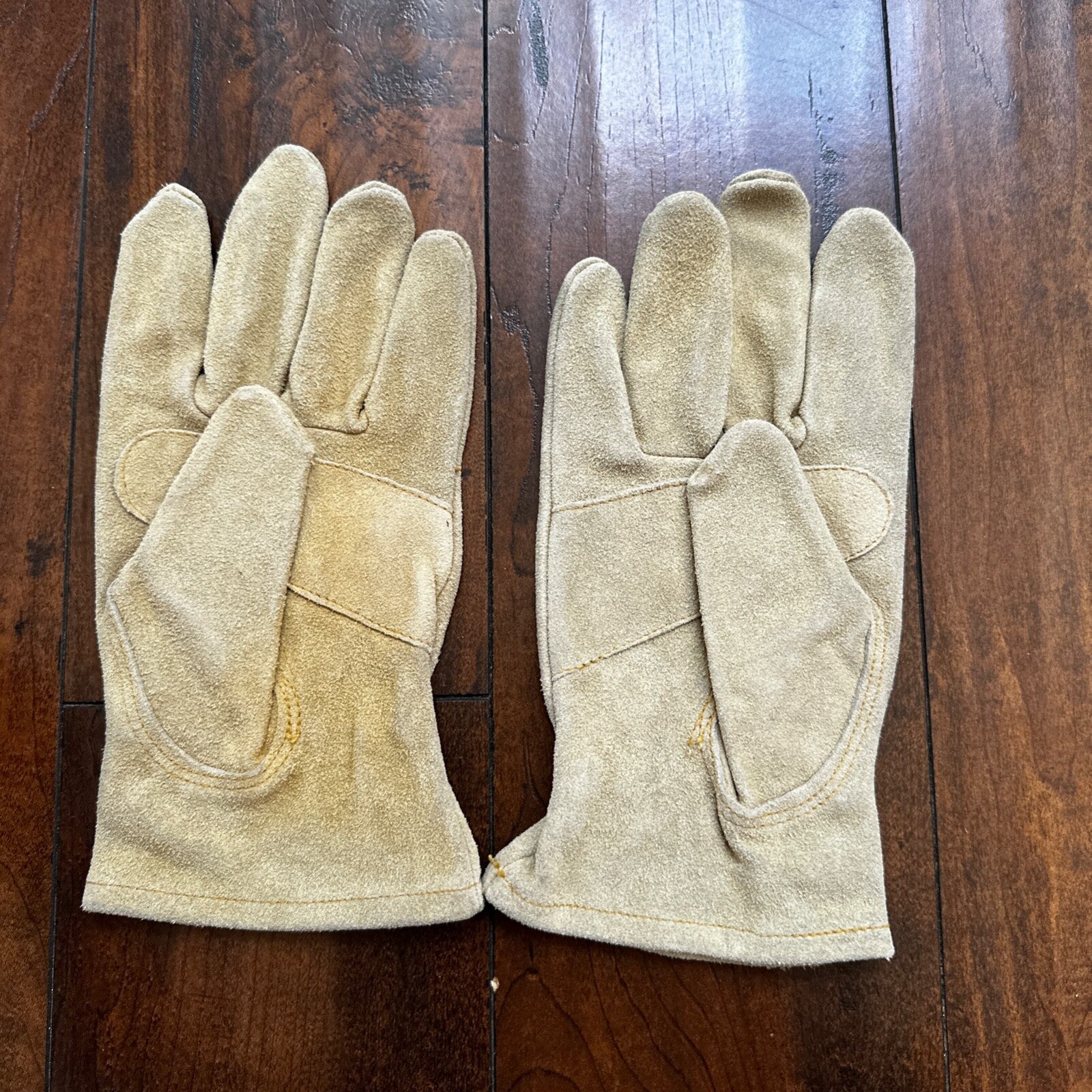 Vtg Wells Lamont Cowhide Leather Work Gloves L Chevy Western Freddy Krueger