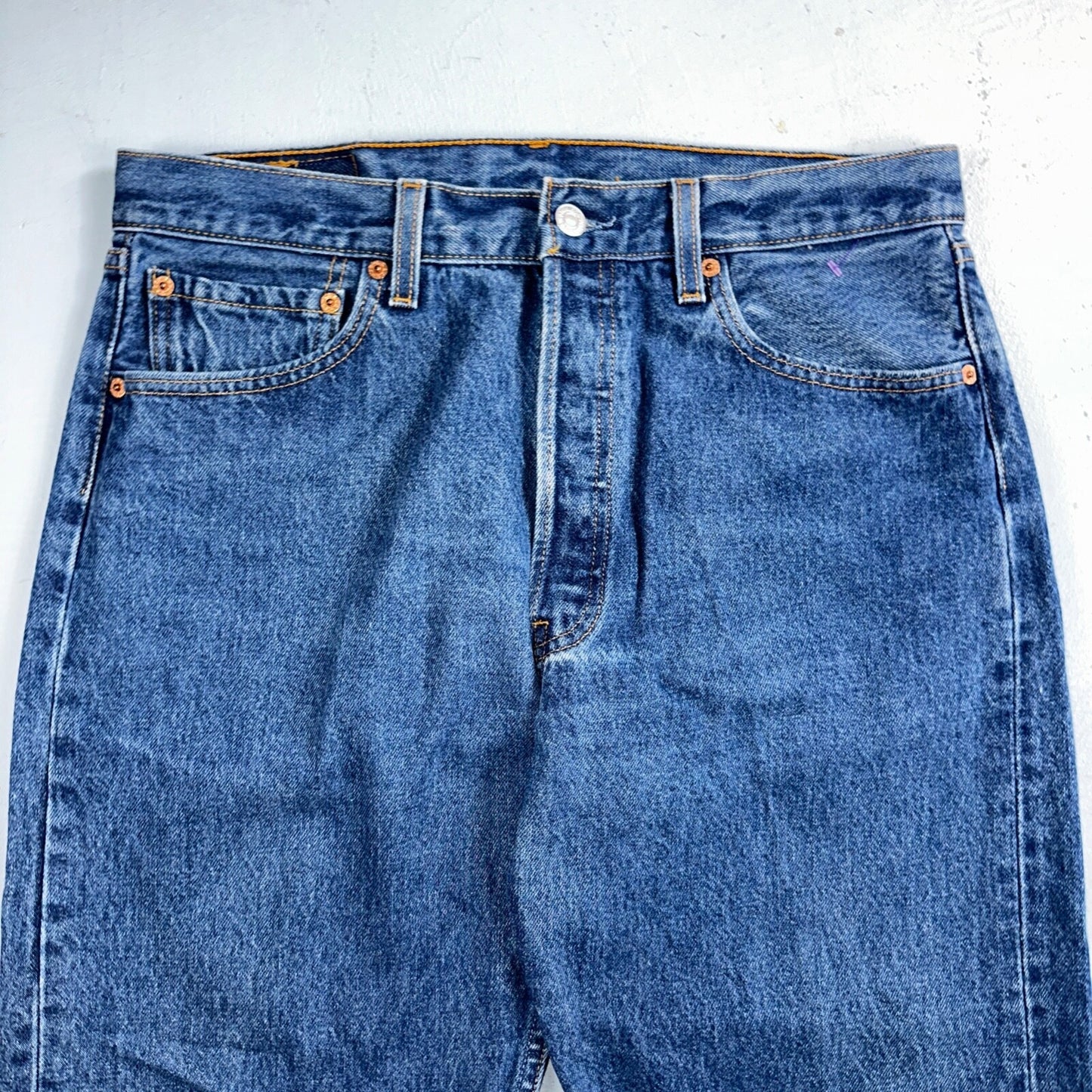 Levis 501 Vintage 90s USA XX Straight Leg Jeans Blue Med Wash 34x30 Act 32x27