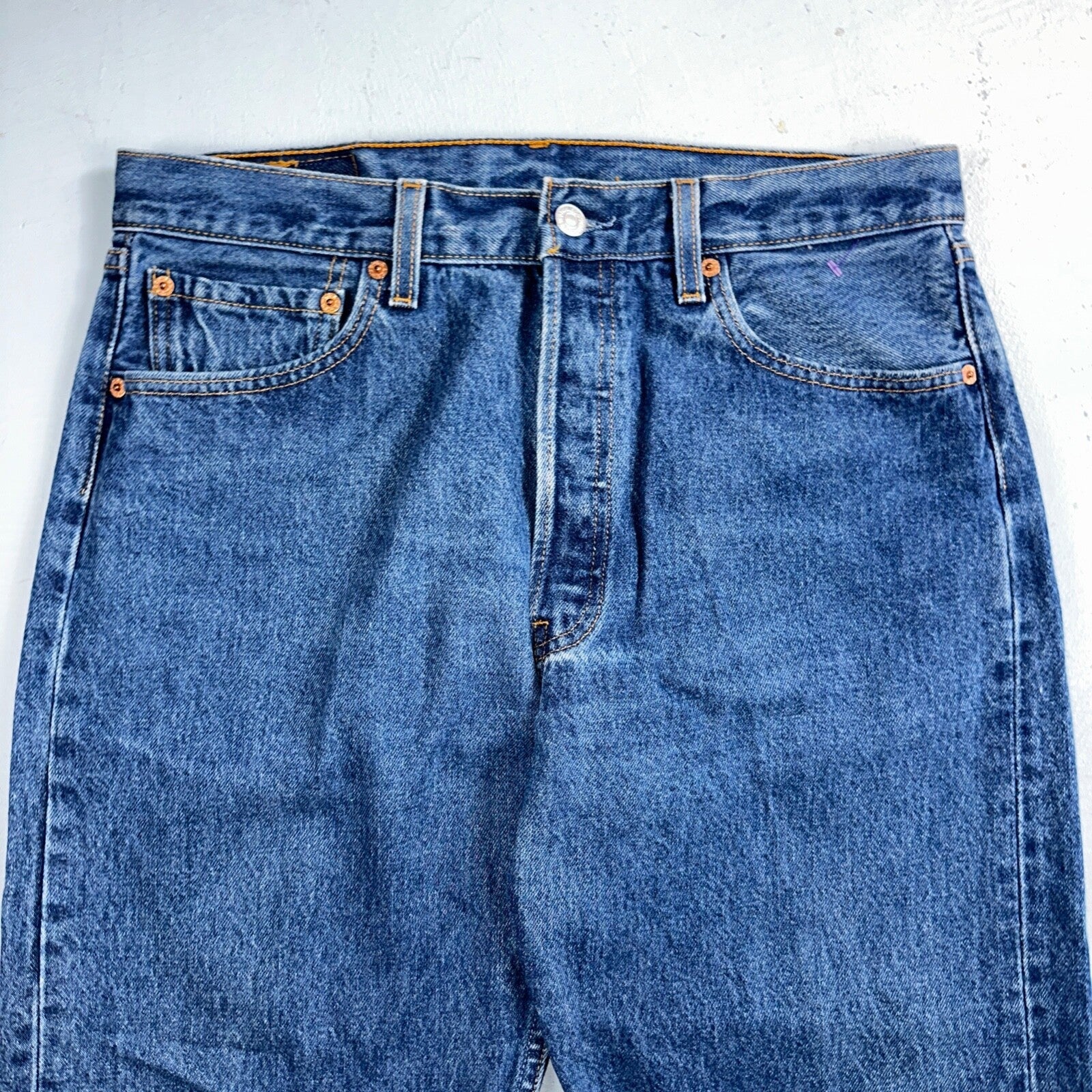 Levis 501 Vintage 90s USA XX Straight Leg Jeans Blue Med Wash 34x30 Act 32x27