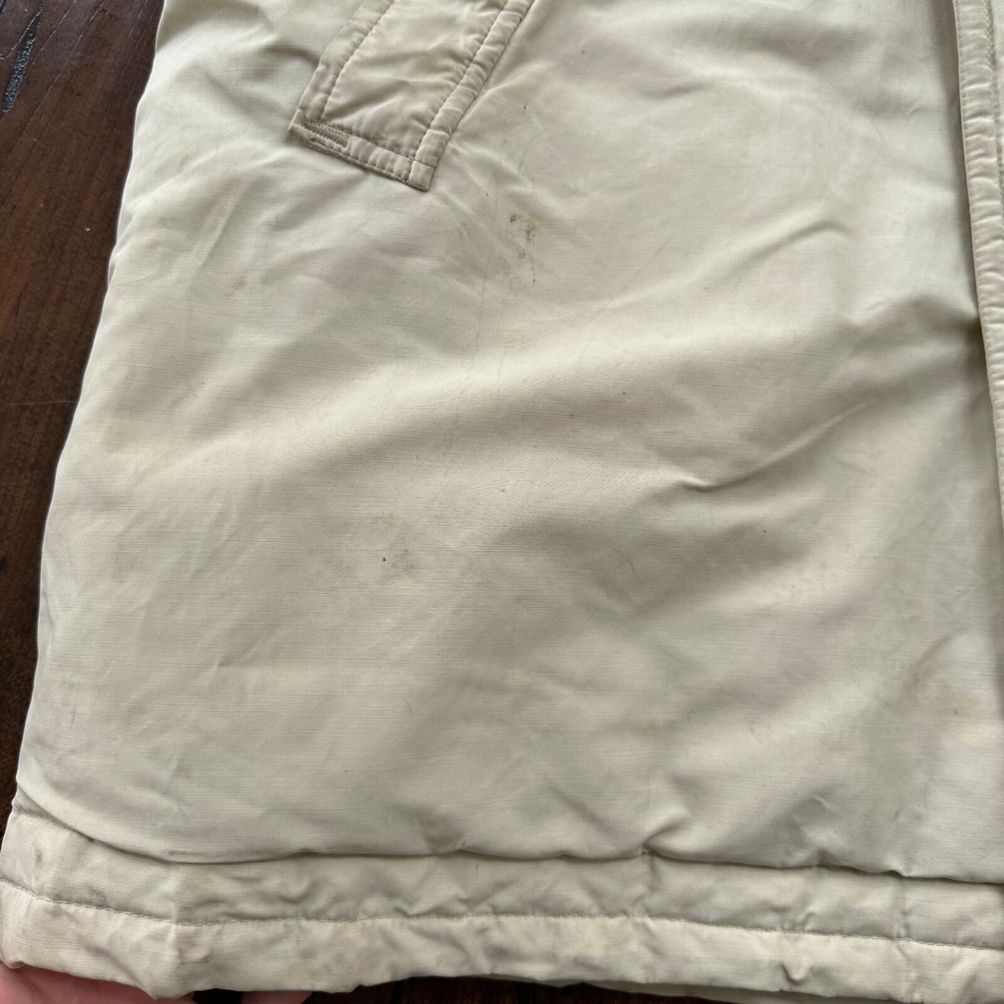 Vintage Comfy Outdoor Garment All Down Jacket Khaki Medium Seattle WWII 50s 40s