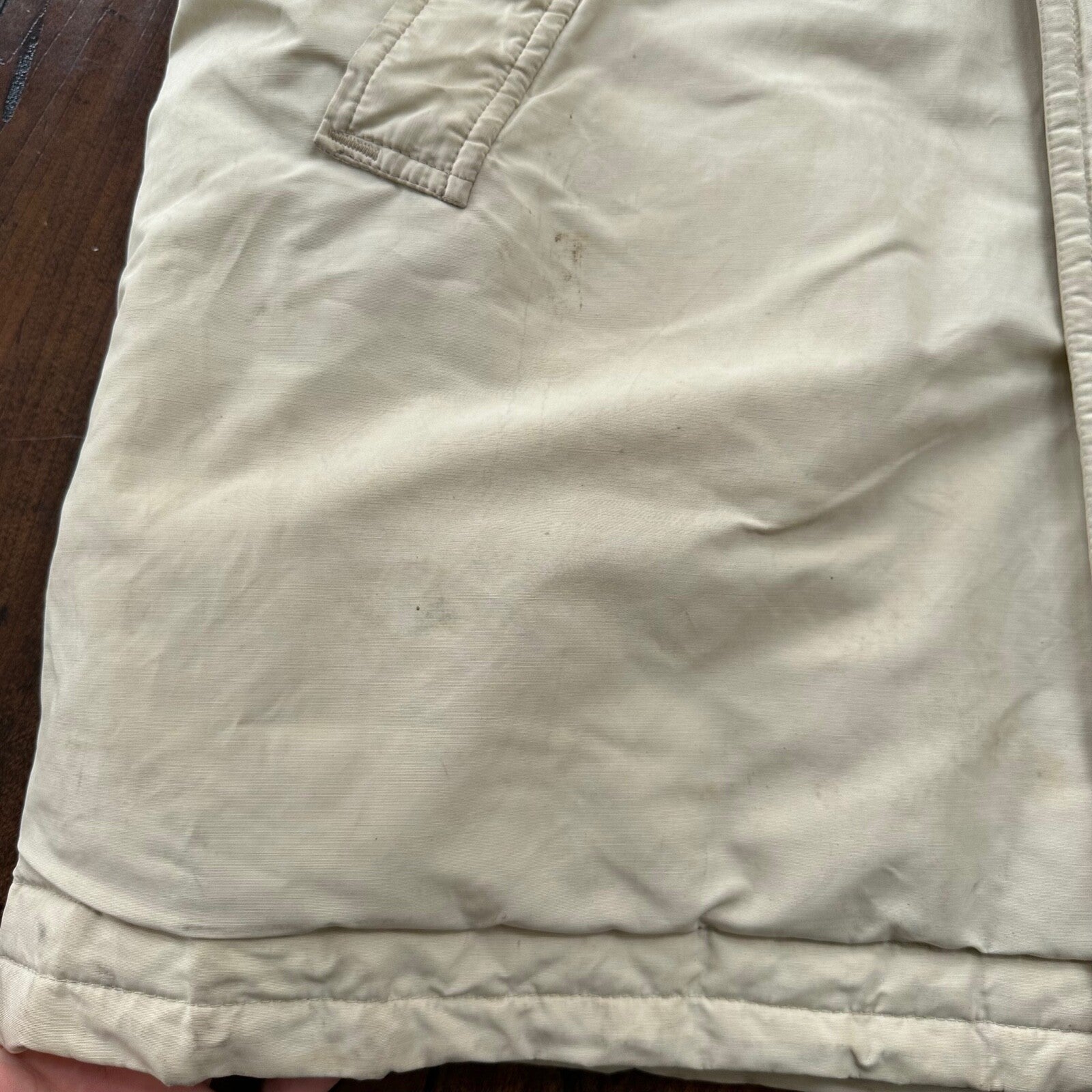 Vintage Comfy Outdoor Garment All Down Jacket Khaki Medium Seattle WWII 50s 40s