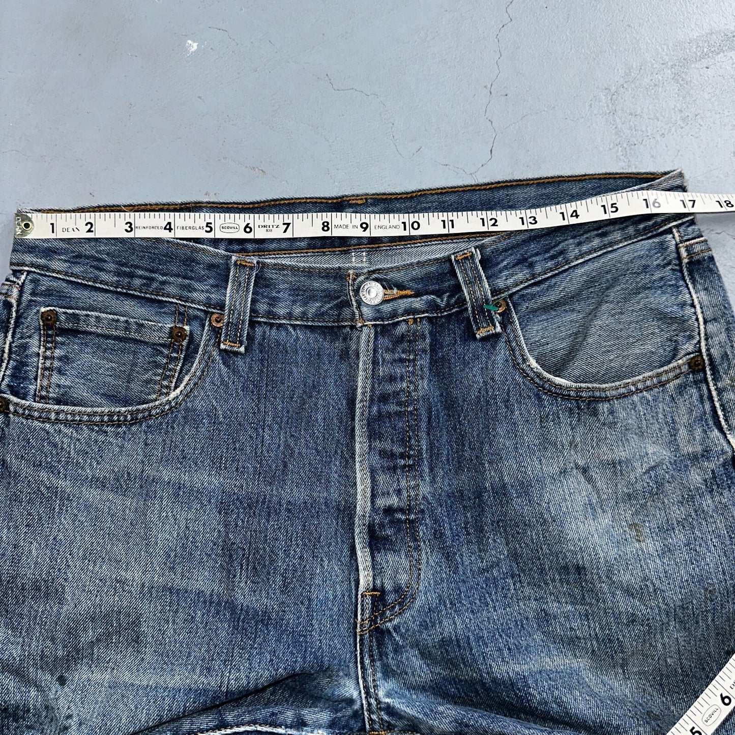 Levis 501 Vintage Y2K XX Straight Leg Jeans Blue Med Wash 34x30 Act 34x29