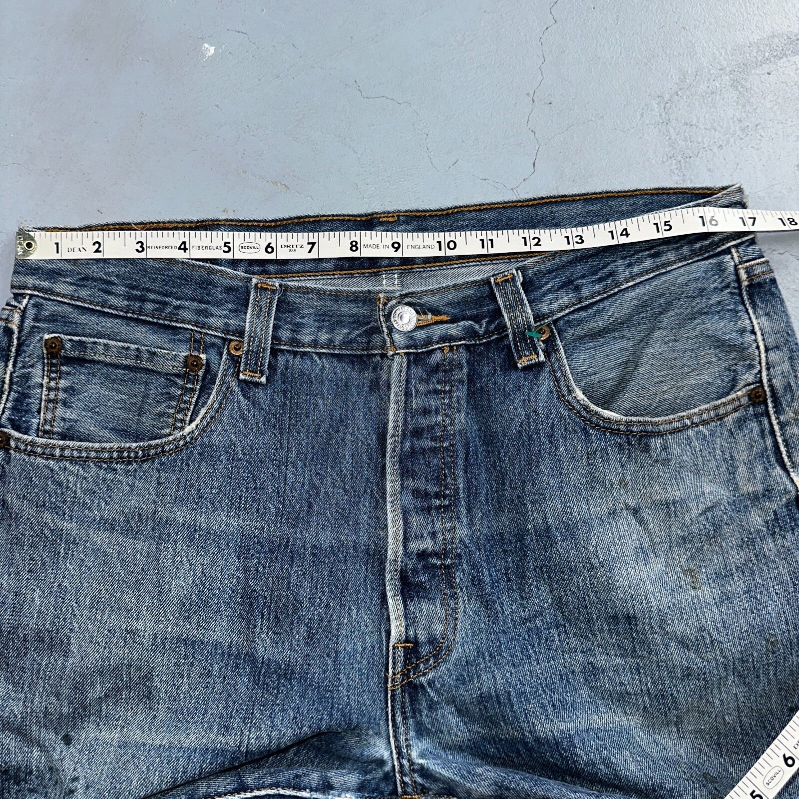 Levis 501 Vintage Y2K XX Straight Leg Jeans Blue Med Wash 34x30 Act 34x29