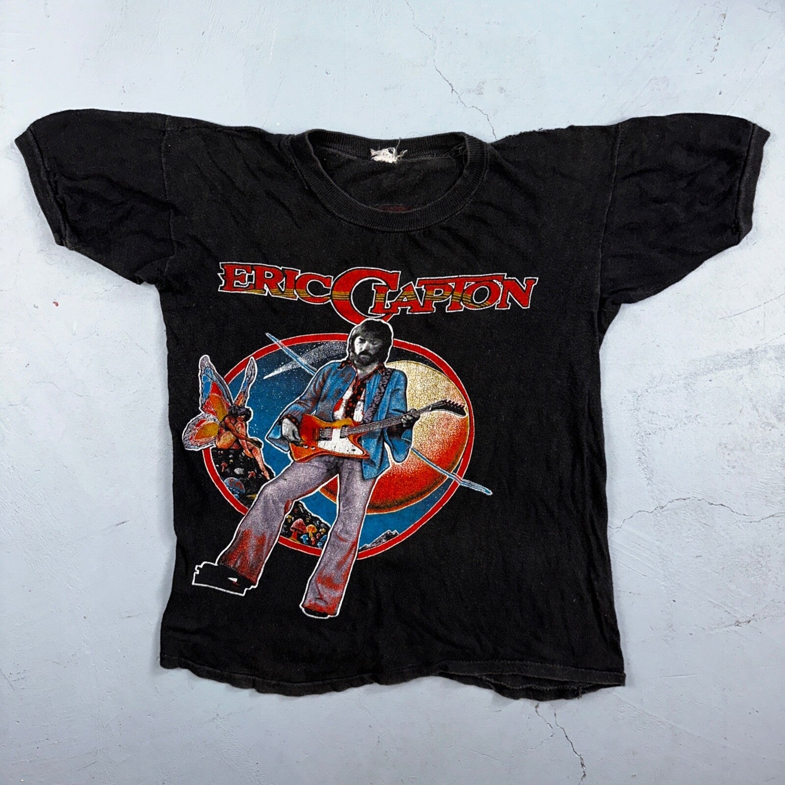 Eric Clapton Rock Concert 1979 Tour VTG T Shirt Band Music Classic Guitar 70s