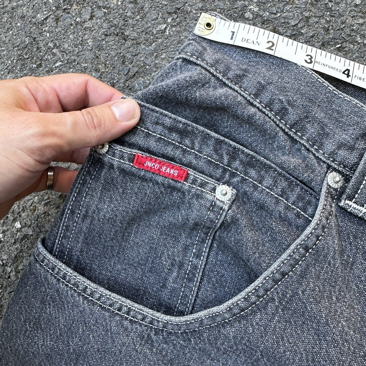 VTG JNCO Jeans Men's 38x32 Y2K Skater Wide Leg Flaming Snakes Skate Emo Grunge