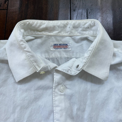 Vintage Van Heusen Century 300 Men's Button Up Dress Shirt Size 15 1960s 60s