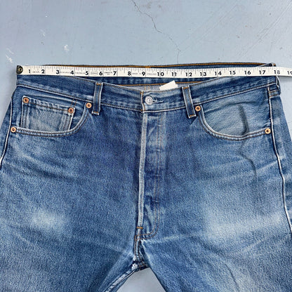 Levis 501 Vintage Y2K Mexico Straight Leg Jeans 36x36 90s Med Wash Act 36x32