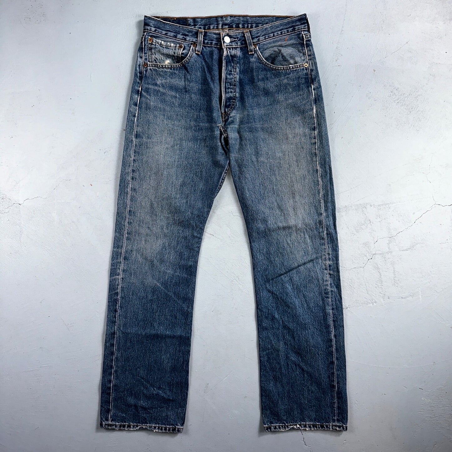 Levis 501 Vintage Y2K Europe Straight Leg Jeans 32x32 90s Med Wash Act 32x31