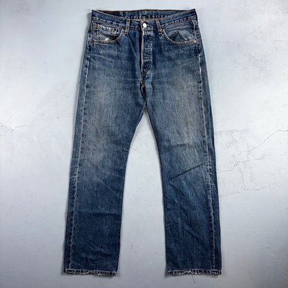 Levis 501 Vintage Y2K Europe Straight Leg Jeans 32x32 90s Med Wash Act 32x31