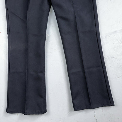 Levis 70s USA 517 36x32 Bootcut Pants Navy Blue Polyester Slacks Vintage 34x27