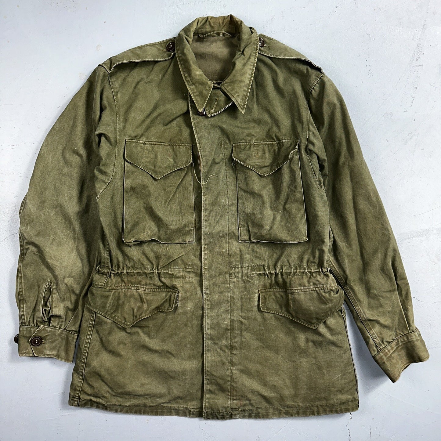 Field Jacket Post WWII Korean War M1950 Coat 1950s 50s OG107 M65