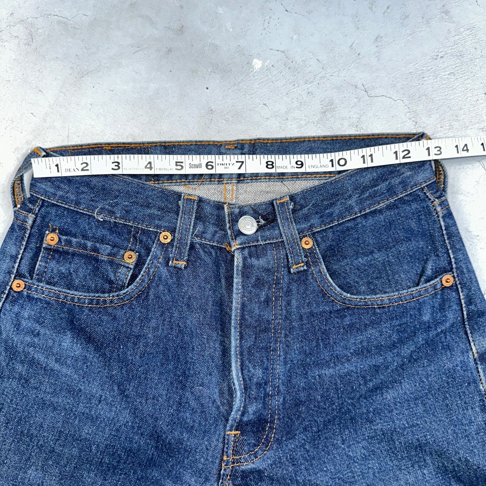 Levis 501 Vintage 80s Redline Selvedge USA XX Jeans Dark Wash 27x34 Act 25x31