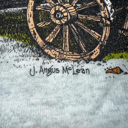 Oregon Trail 90s VTG T Shirt 1993 Gray Single Stitch Travel USA Sunset Rare