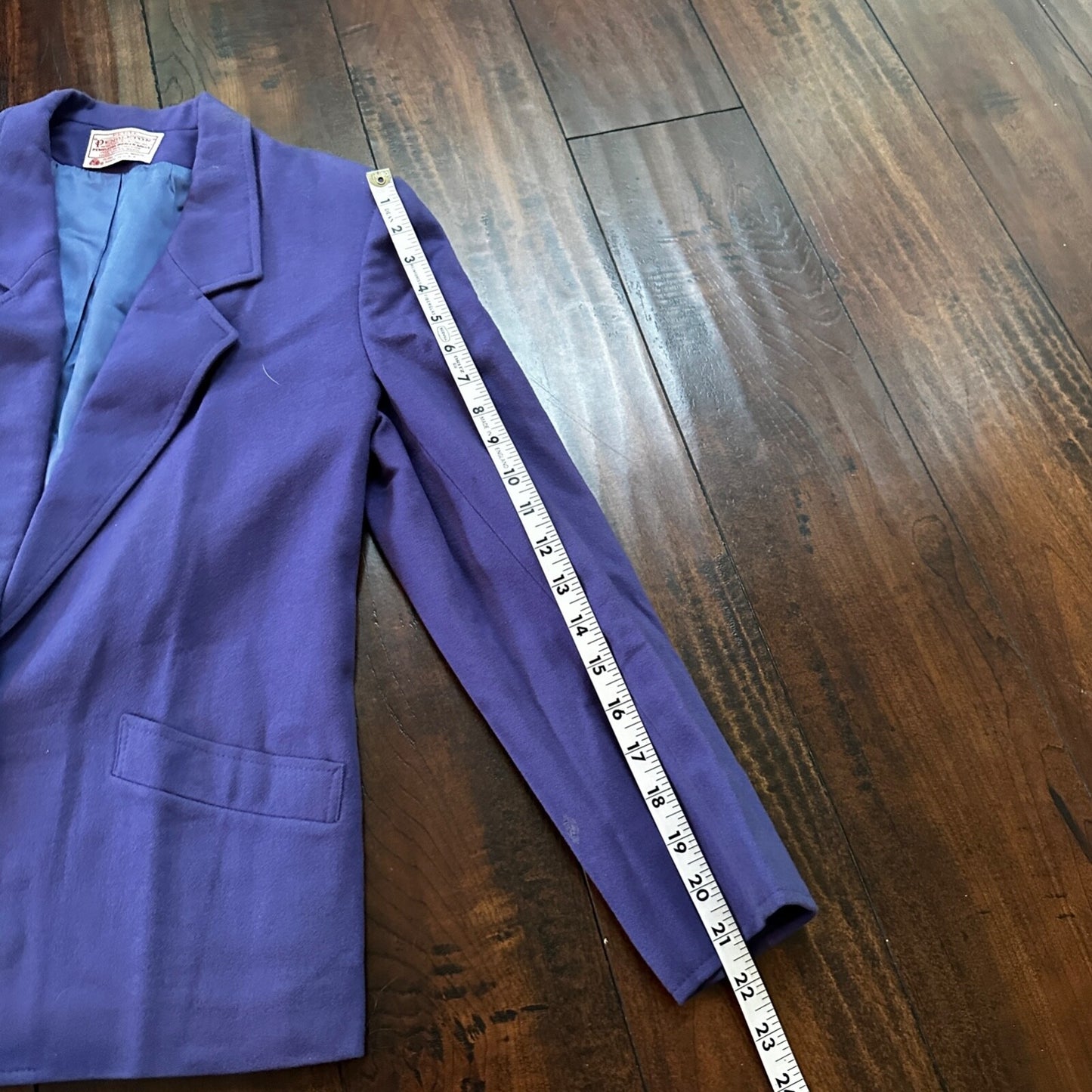 VTG Pendleton Women’s 100% Virgin Wool Purple Blazer Jacket USA Size 8 Skirt Set