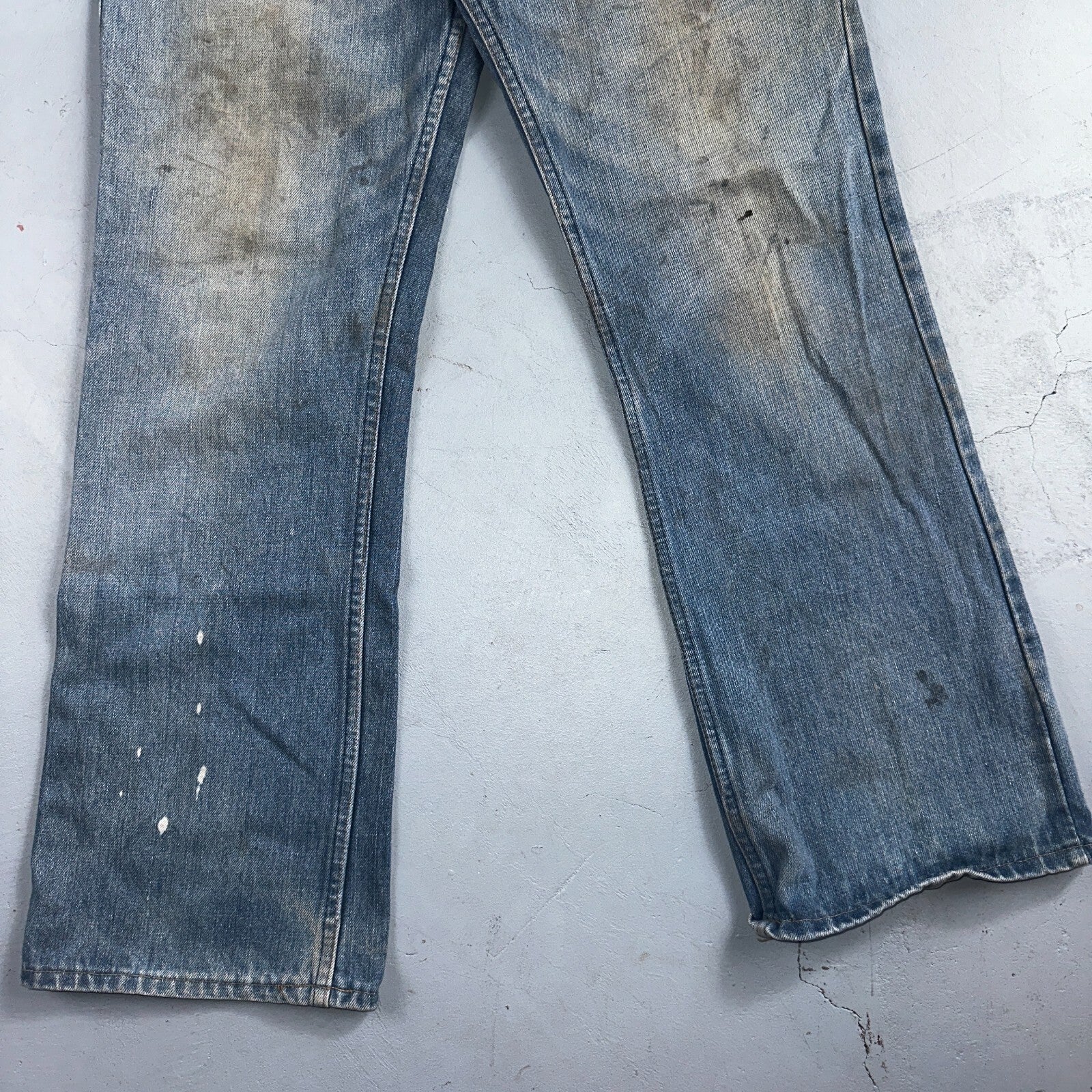 Levis 517 Vintage 80s USA Orange Tab Bootcut Flare Blue Jeans Talon Act 34x29