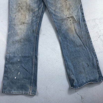 Levis 517 Vintage 80s USA Orange Tab Bootcut Flare Blue Jeans Talon Act 34x29