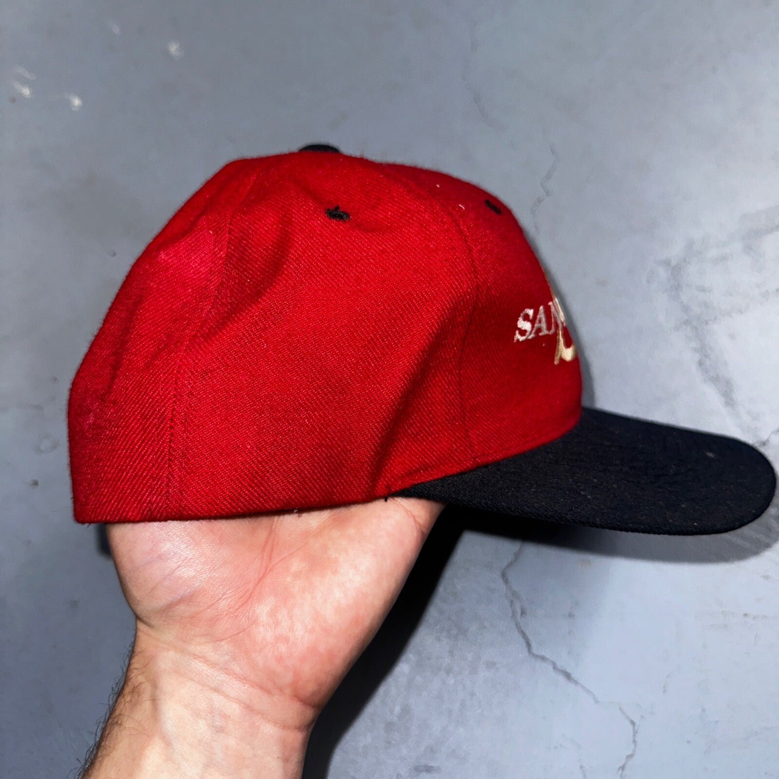 Santa Clara Red SCU VTG Hat Cap Snapback San Francisco Wool 90s Cool Basic