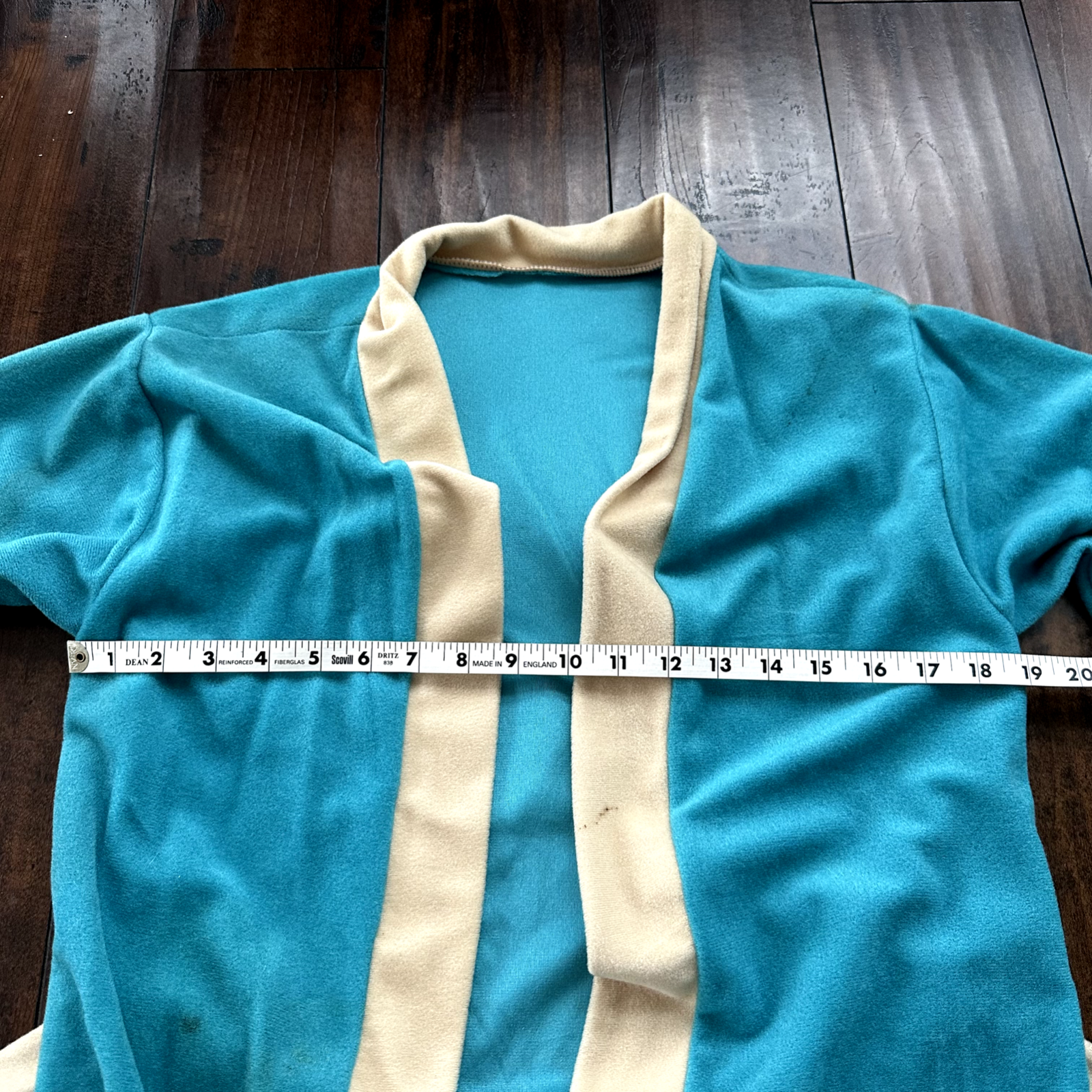 Vintage Blue 1980s Robe USA Small One Size Unisex 80s 70s Cool Basic Pajama