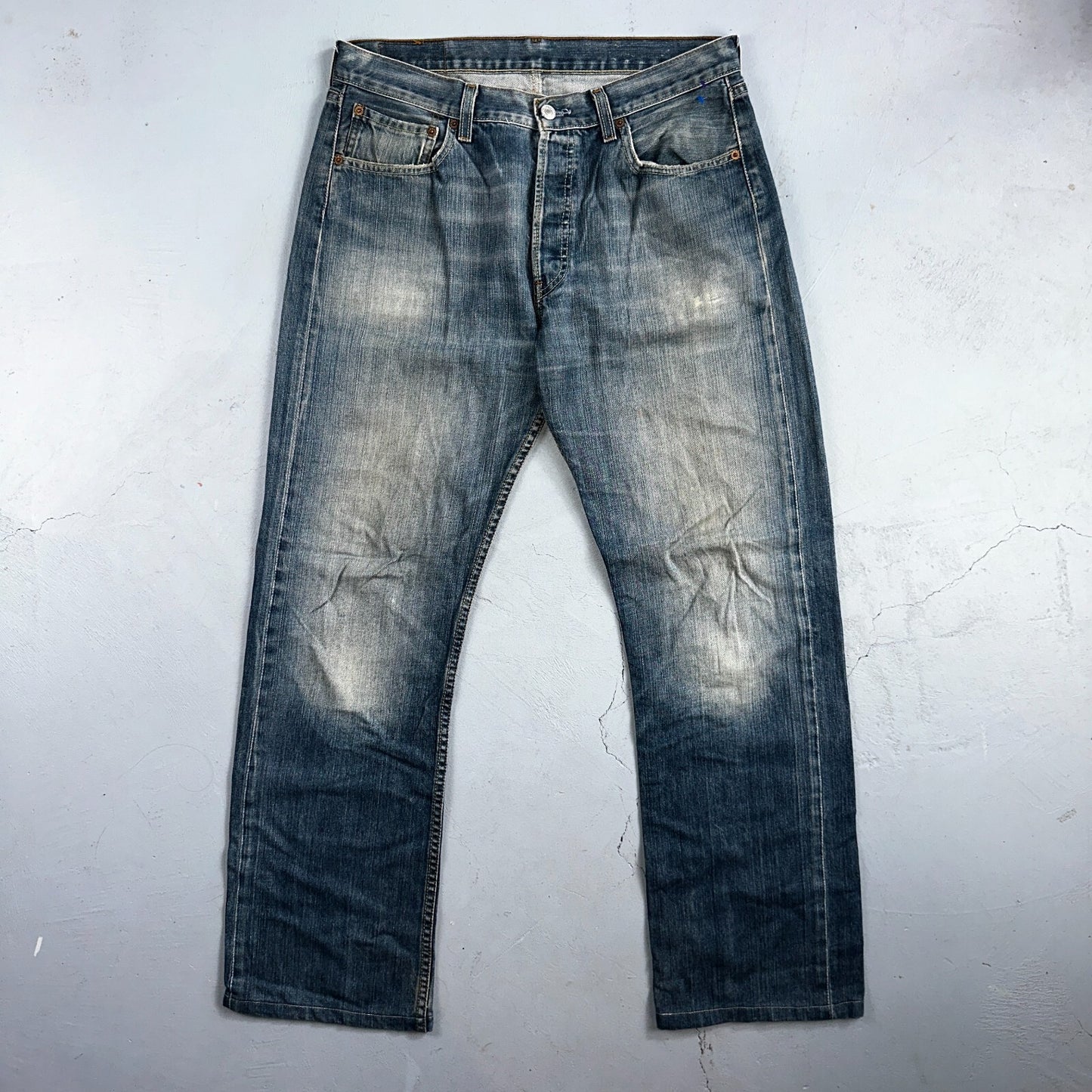 Levis 501 Vintage Y2K XX Straight Leg Jeans Blue Med Wash 34x34 Act 33x30