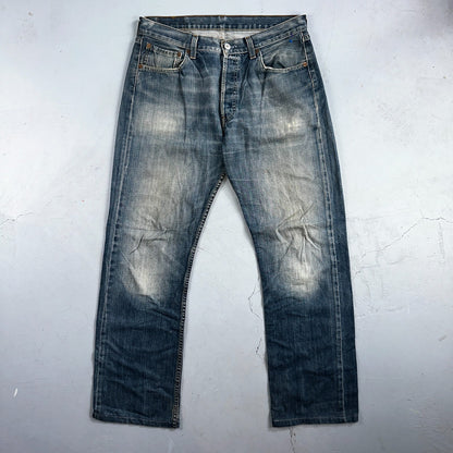 Levis 501 Vintage Y2K XX Straight Leg Jeans Blue Med Wash 34x34 Act 33x30