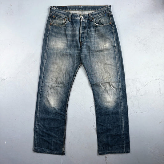 Levis 501 Vintage Y2K XX Straight Leg Jeans Blue Med Wash 34x34 Act 33x30