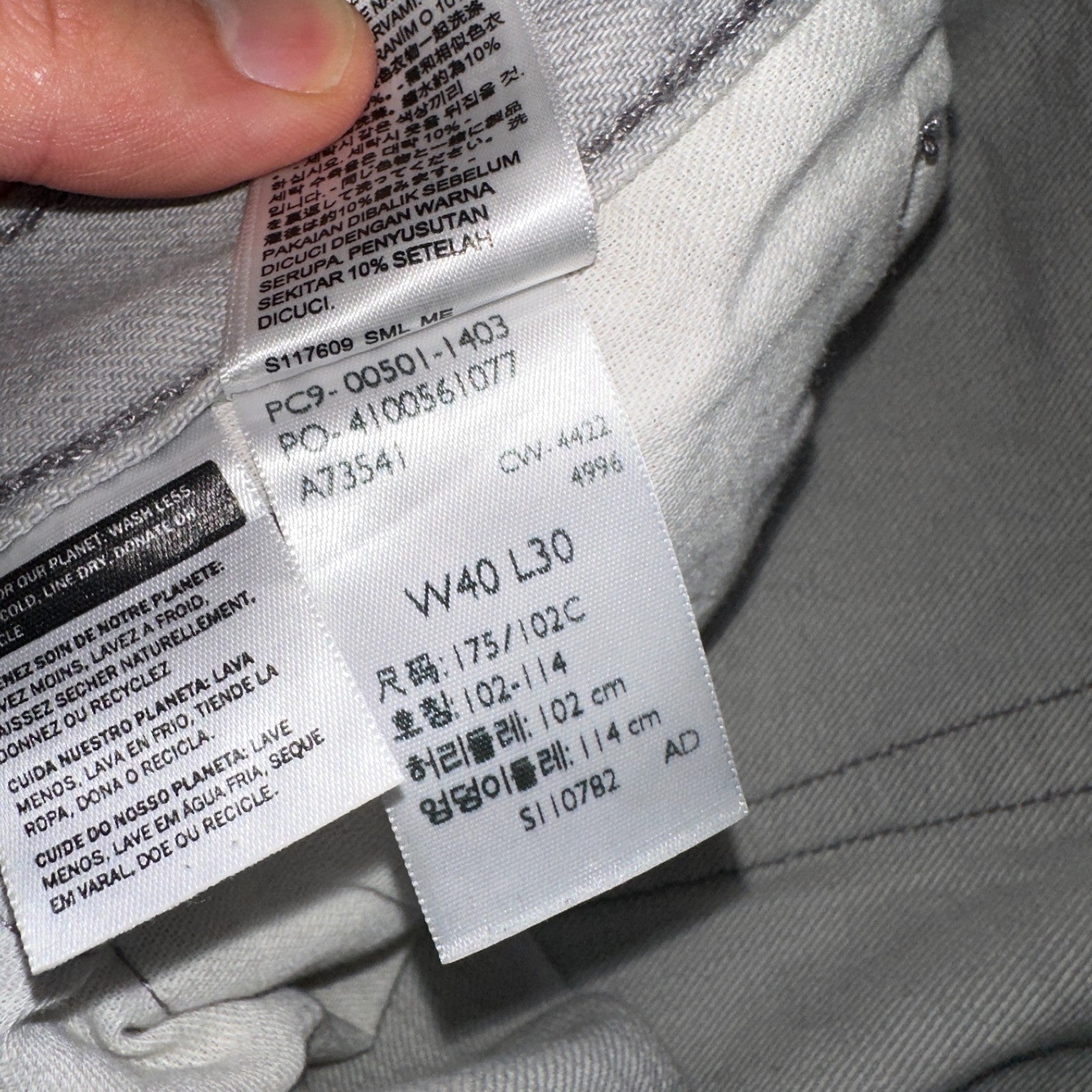 Levis 501 Vintage Y2K XX Straight Leg Jeans 40x30 Gray Wash 2000s Act 38x27