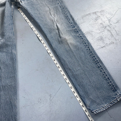 Levis 501 Vintage 90s USA XX Straight Leg Jeans 34x36 Light Wash Act 30x31