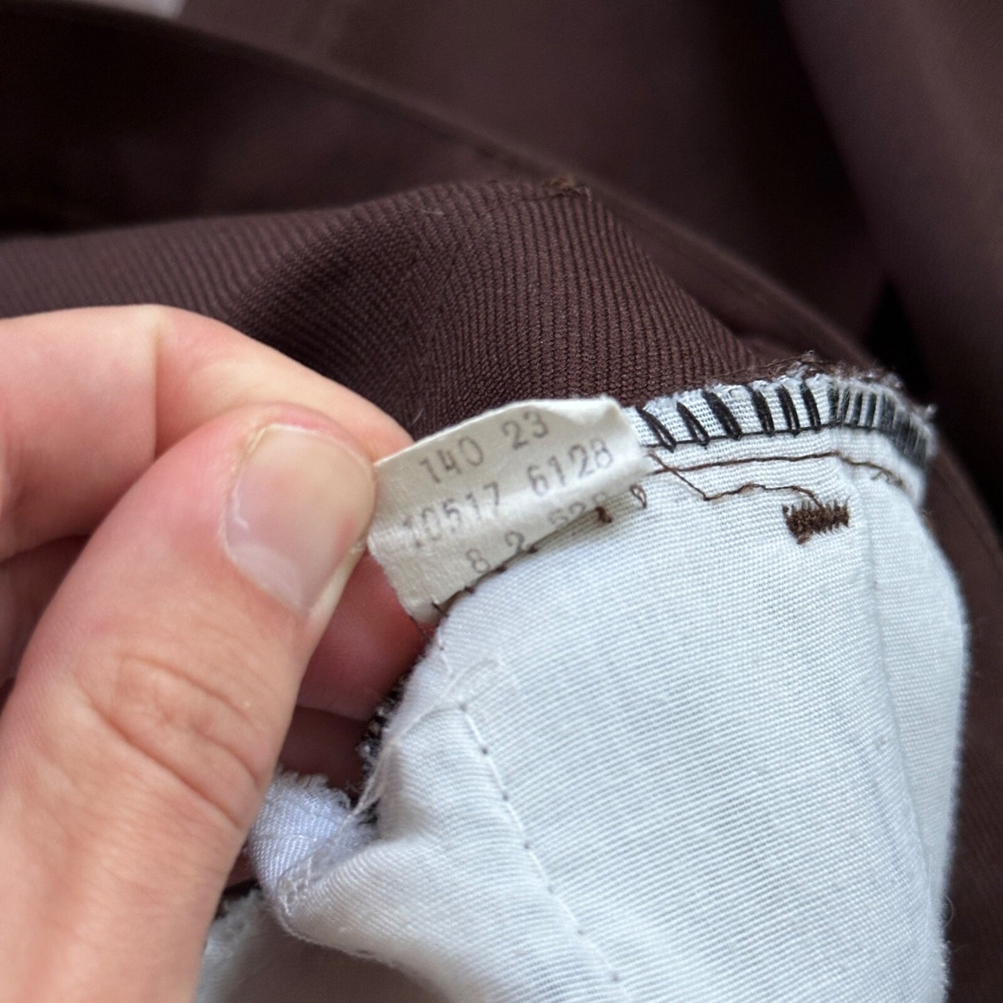 VTG Levis 517 Lot 2 Blue + Brown Polyester Pants Black Gold Tab 34x30 Act 32x28