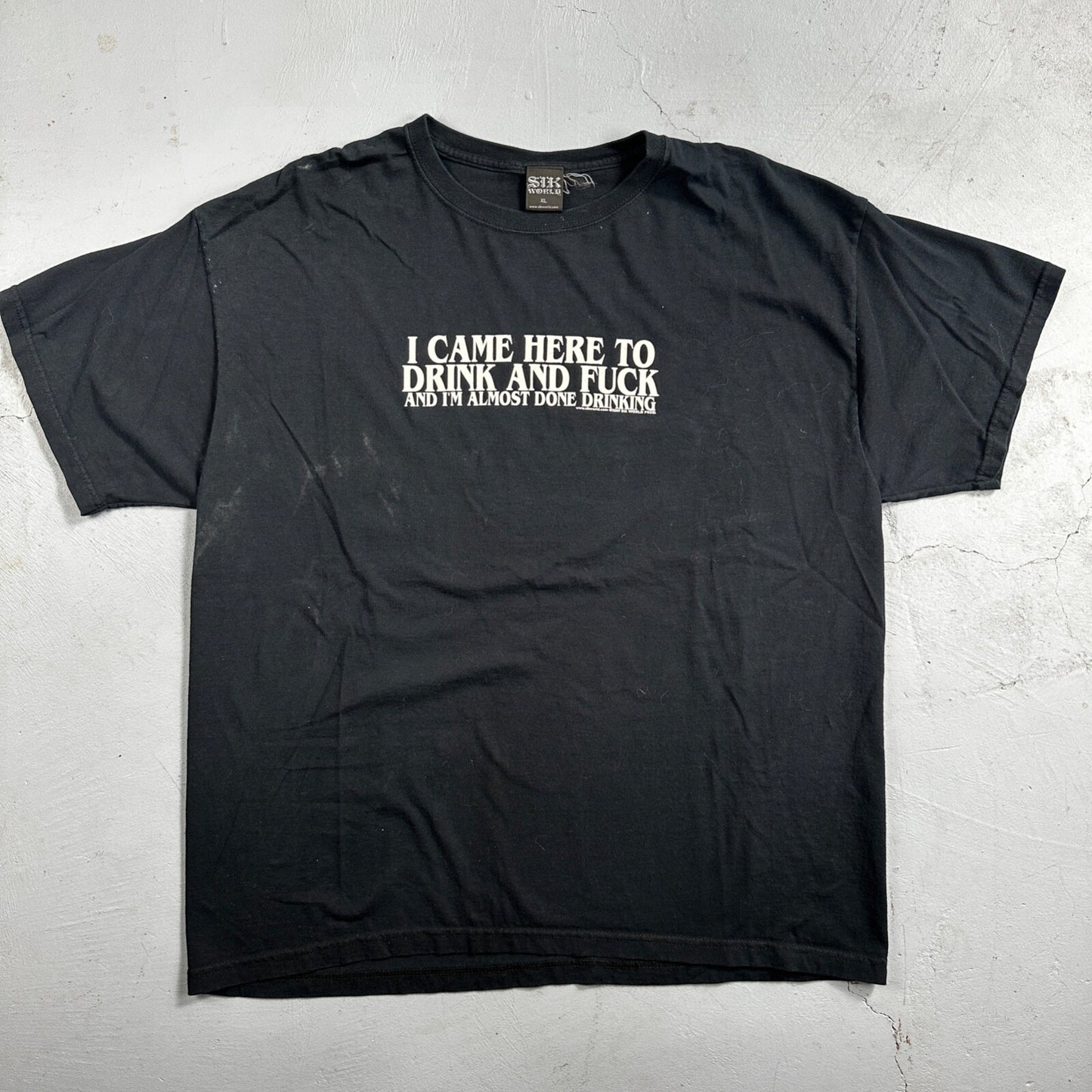 SikWorld Came Here To Drink VTG T Shirt Y2K 2009 Rare Punk Grunge Vile Skate