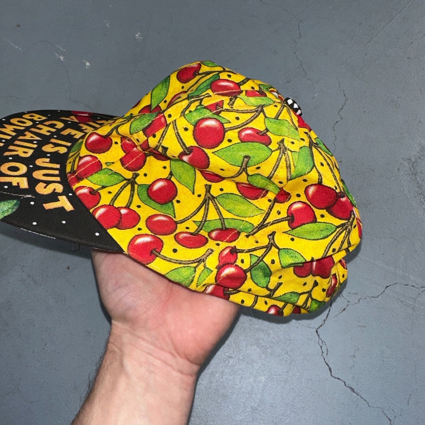 VTG Life is Just a Chair of Bowlies Mary Engelbreit Adjustable Hat Cap Rare 90s