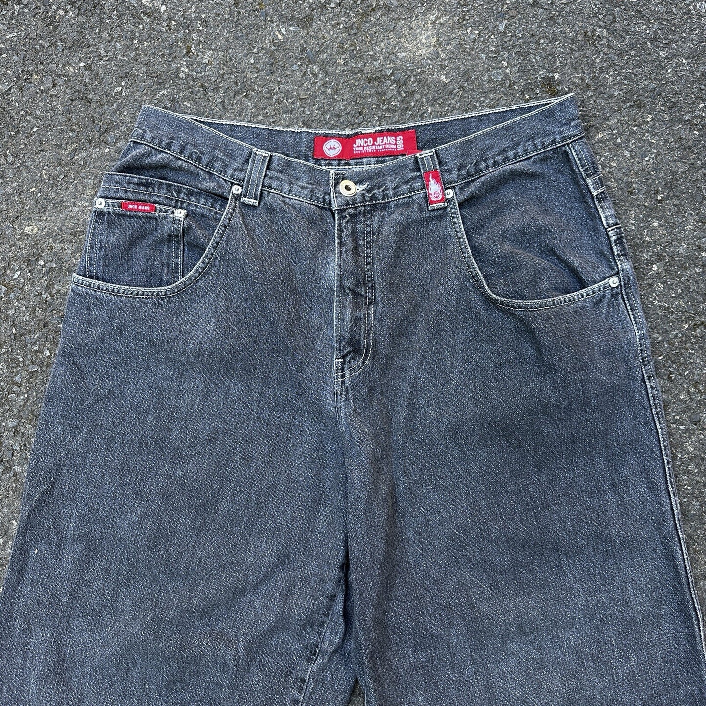 VTG JNCO Jeans Men's 38x32 Y2K Skater Wide Leg Flaming Snakes Skate Emo Grunge