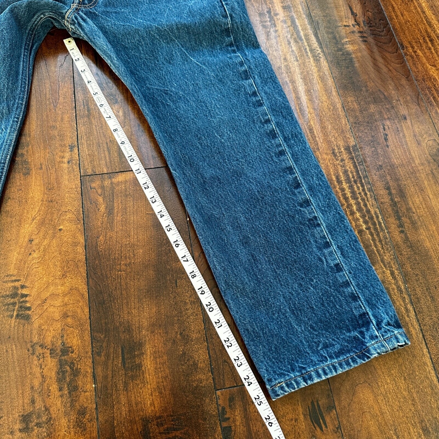 VTG Levis 501 XX Button Fly 90s Y2K Jeans Denim Straight Capri 34x30 Act 31x25