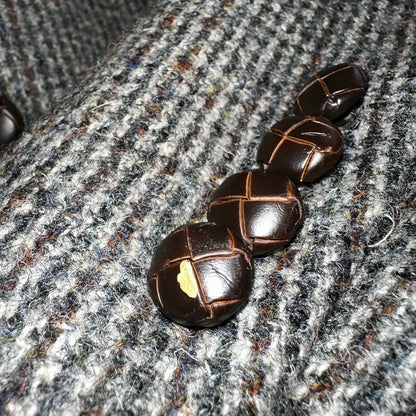 Norm Thompson VTG 80s Harris Tweed Preppy Wool Herringbone Blazer Jacket 42