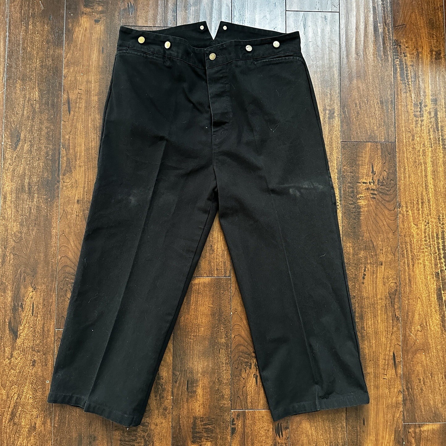 VTG Mens Scully Rangewear Cotton Canvas Outdoor Pants Buckleback Cowboy 38 Black