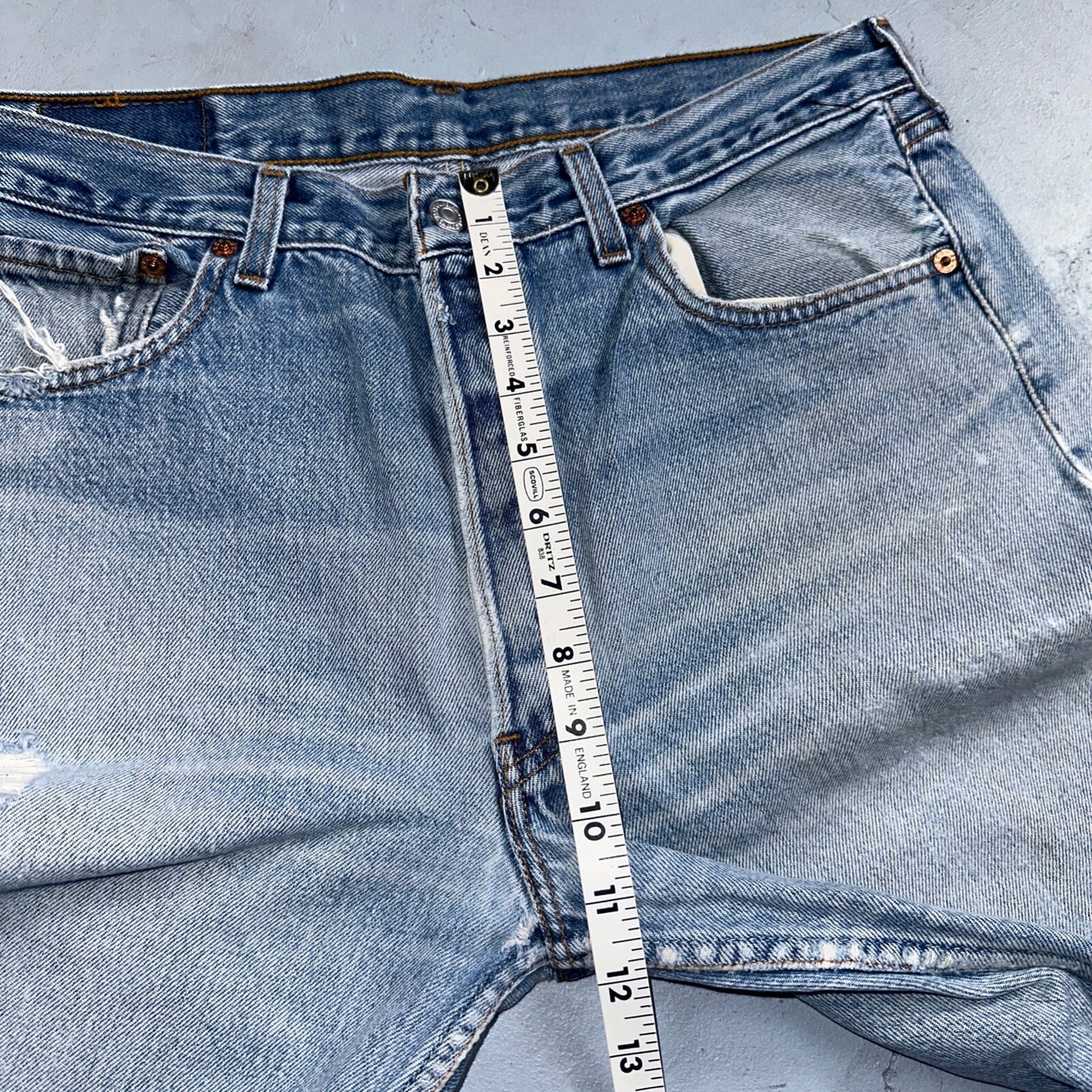 Levis 501 Vintage 90s XX Straight Leg Mexico Jeans 34x36 Light Wash Act 31x33