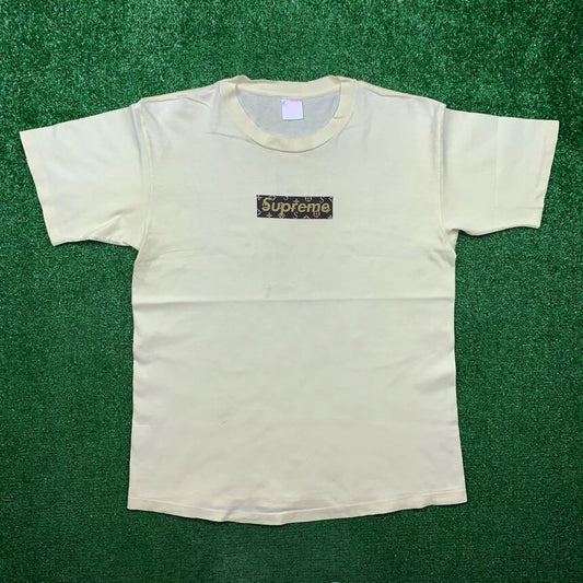 OG 2000 Supreme Louis Vuitton LV Monogram Box Logo T Shirt 100% Authentic VTG