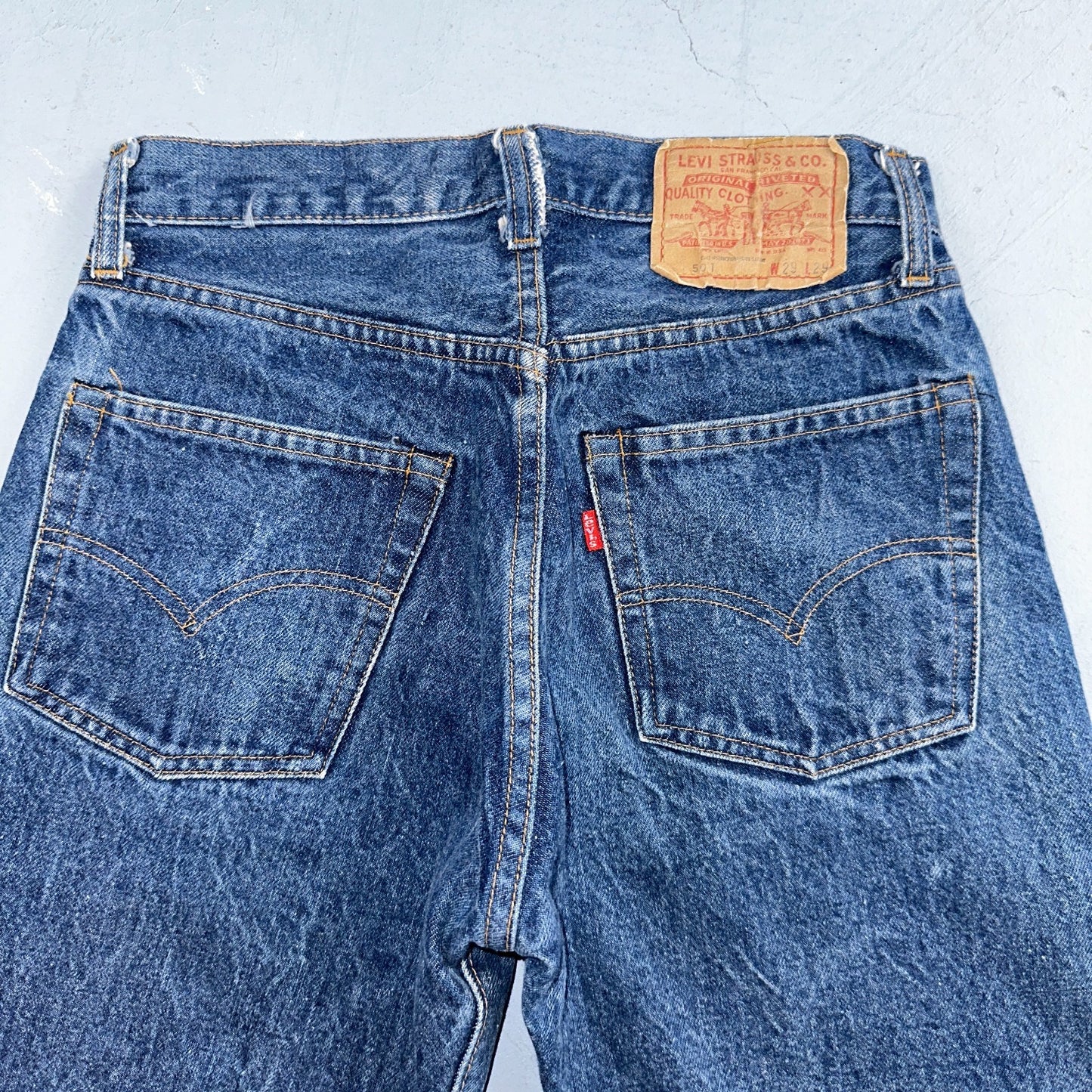 Levis 501 Vintage 80s Redline Selvedge USA XX Jeans Med Wash 29x29 Act 26x25