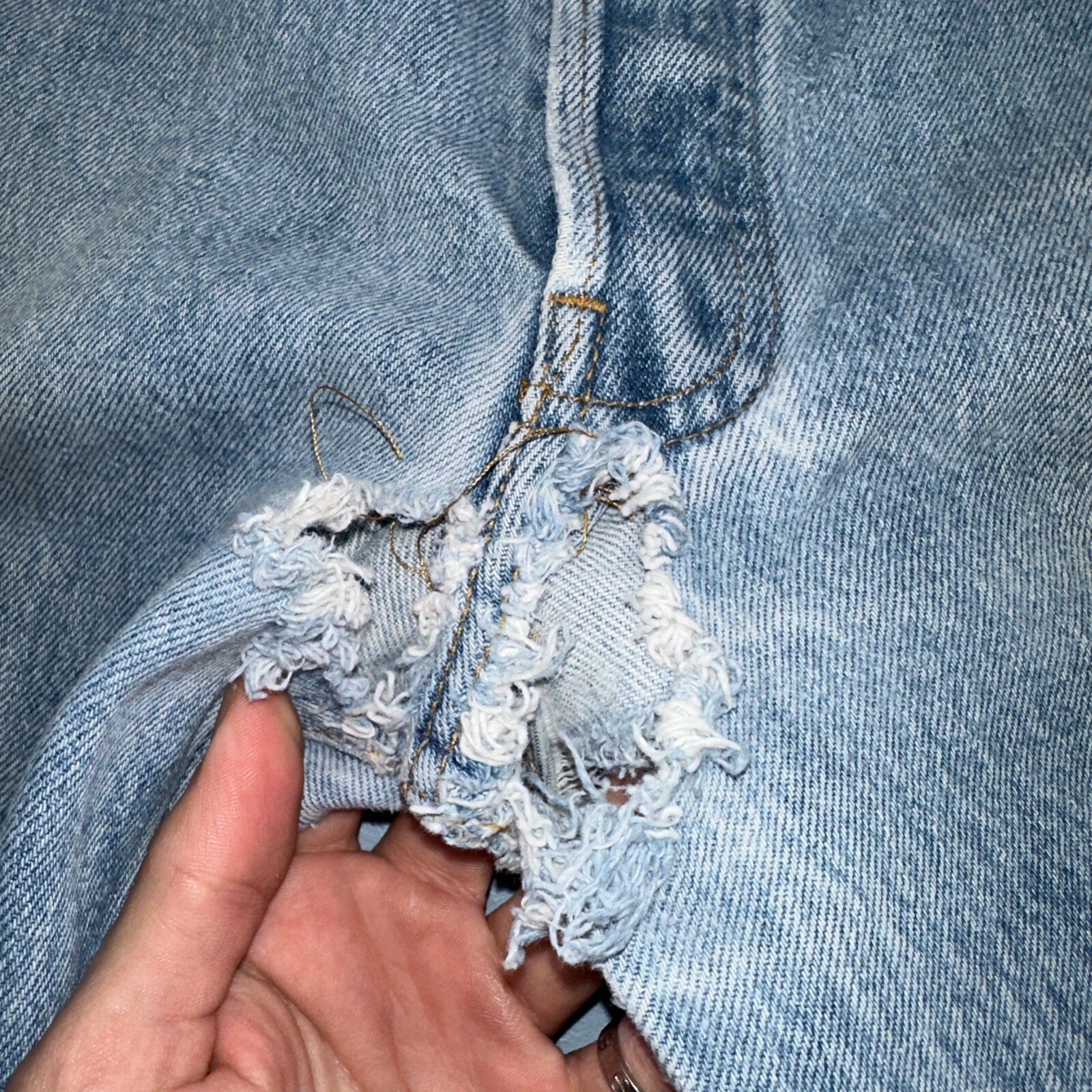 Levis 501 Vintage 90s USA XX Straight Leg Jeans 33x36 Light Wash Act 30x30