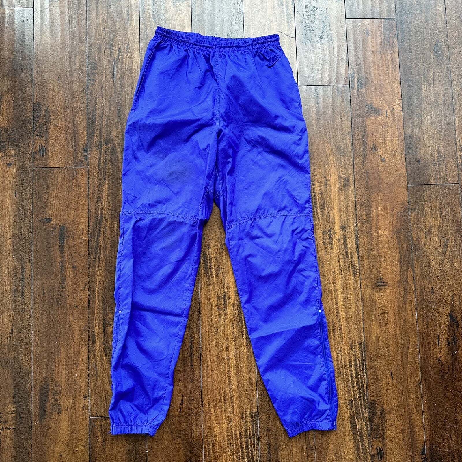 Nike Vintage 90s Gray Tag Windpants Track Pants Ankle Zip Unlined Purple M