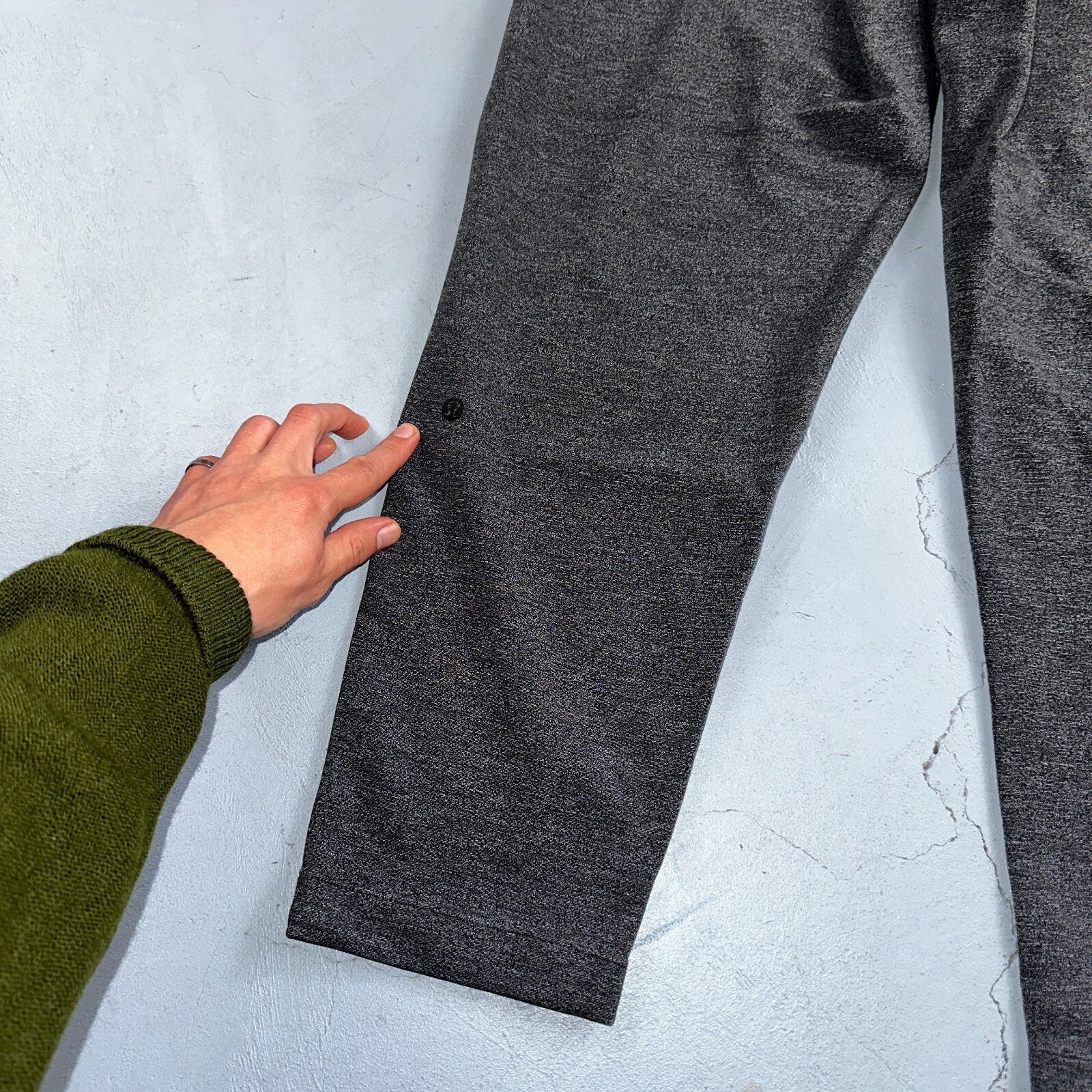 Lululemon Size 10 Grey Marle Ponte High Waist Fly Slim Fit Dress Pants Casual