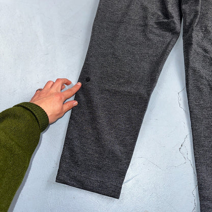 Lululemon Size 10 Grey Marle Ponte High Waist Fly Slim Fit Dress Pants Casual