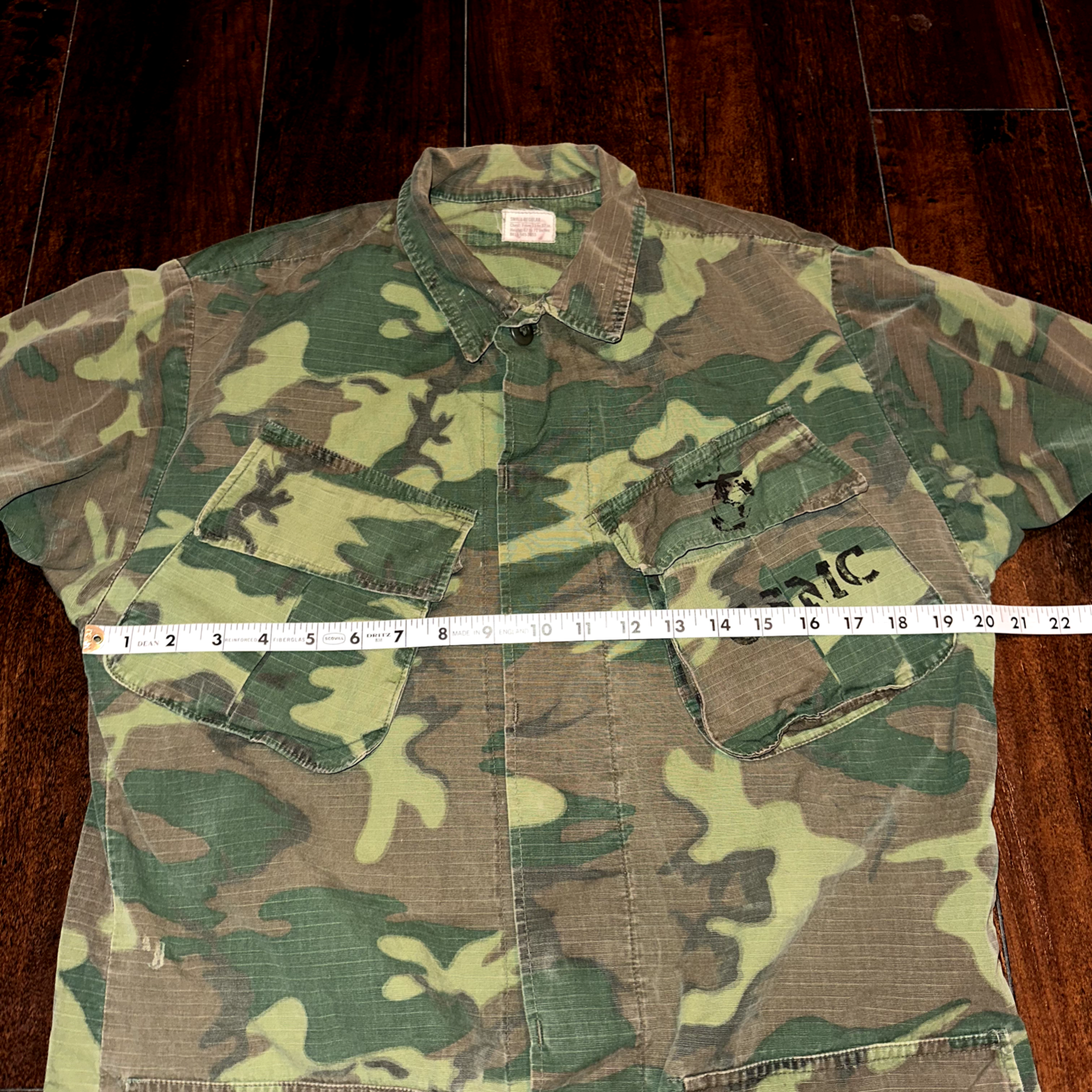 USMC 1968 Military Camouflage Wind Resistant Poplin Coat Camo Jacket Alpha 60s