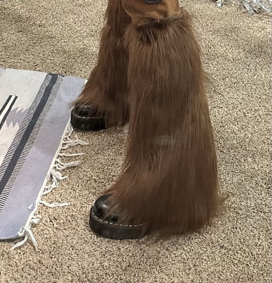 Hot Costume Pair Faux Fur Leg Warmers Womens Party Sexy Chewbacca Cute VTG