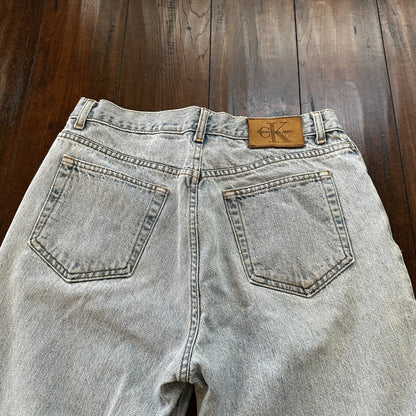 Vintage Calvin Klein Jeans Mens 34 Blue Stonewash 1990s USA 90s 31x27 Light
