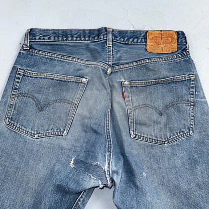 Levis 501 VTG 70s SS Redline Selvedge Jeans XX Med Wash 35x32 Act 32x28