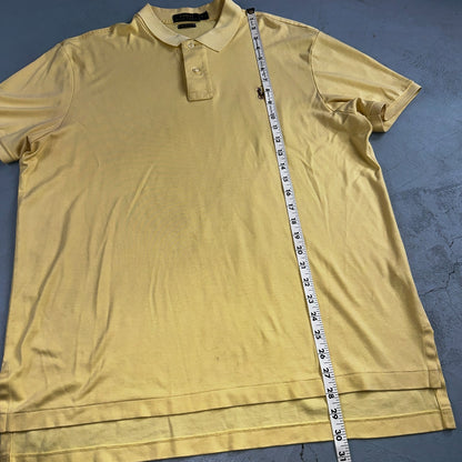 Polo Ralph Lauren Polo Shirt Men Size XL Yellow Short Sleeve Pima Cotton