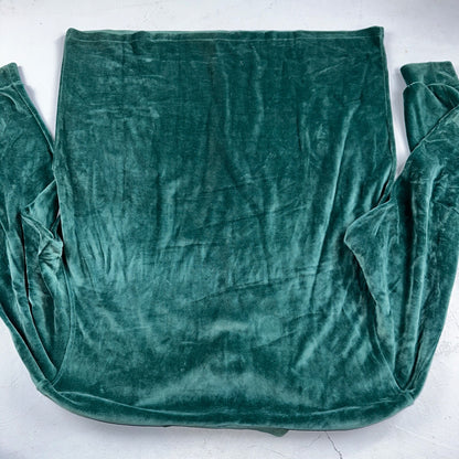 VTG Mens Lands’ End V-Neck Cotton Blend Velour L/S PULLOVER Made USA Sz XL 90s