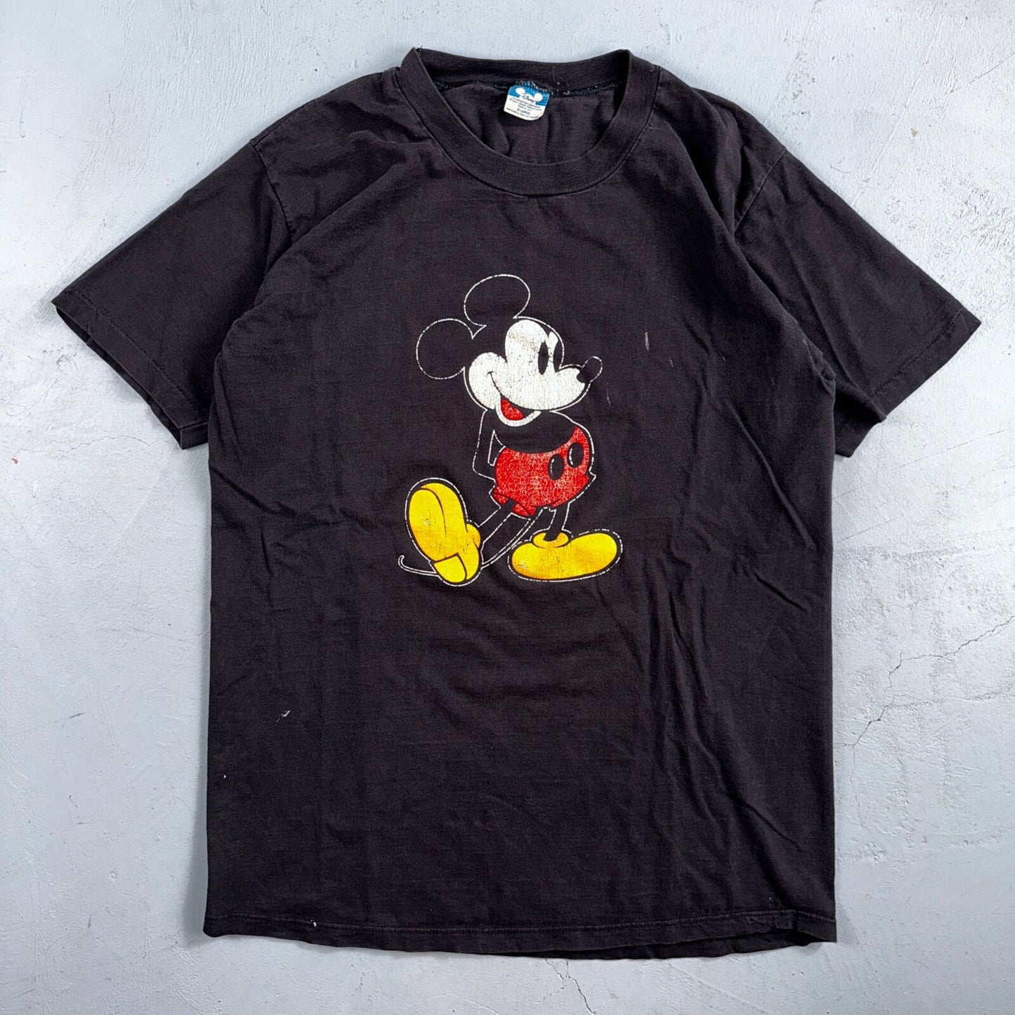 Disney Mickey Mouse 90s VTG T Shirt Faded Black Single Stitch Graphic XL Classic