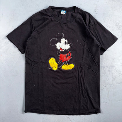 Disney Mickey Mouse 90s VTG T Shirt Faded Black Single Stitch Graphic XL Classic